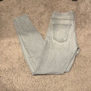 light grey current/elliott skinny jeans